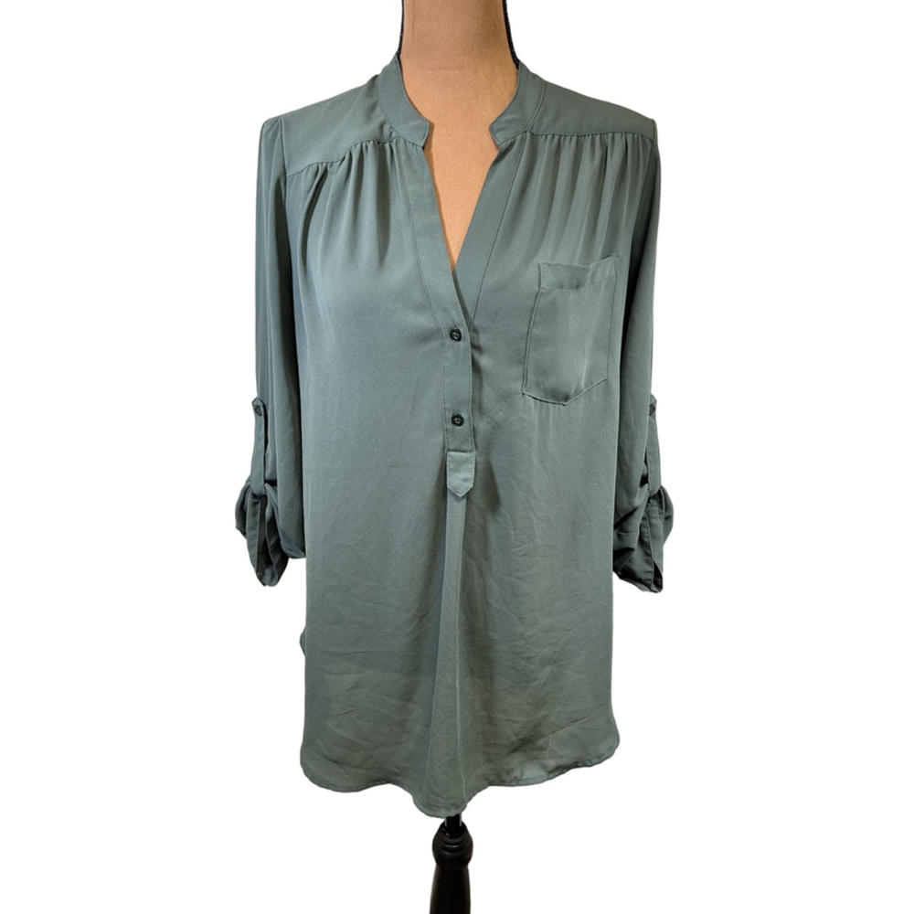 Pleione Green Blouse S - Picture 2 of 7